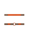 Sleek Beige & Orange Sleek leather wristbands for women