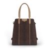 Classic Brown Textured-leather tote bag for women