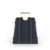 Premium Leather Laptop Bag in  Navy Blue for women