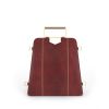 Premium Leather Laptop Bag in  ruby red for women