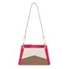 The designer sling handbag for women in fuchsia pink leather